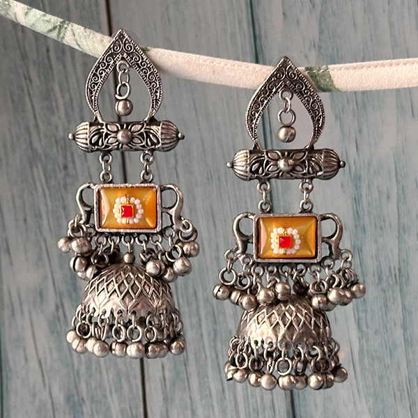 Noori Jhumka (Yellow stone)